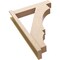 Ekena Millwork 6-in W x 28-in D x 40-in H Balboa Block Rough Cedar Woodgrain TimberThane Outlooker, Primed Tan OUTUR060X28X40BOA44RCPR - alternate 6